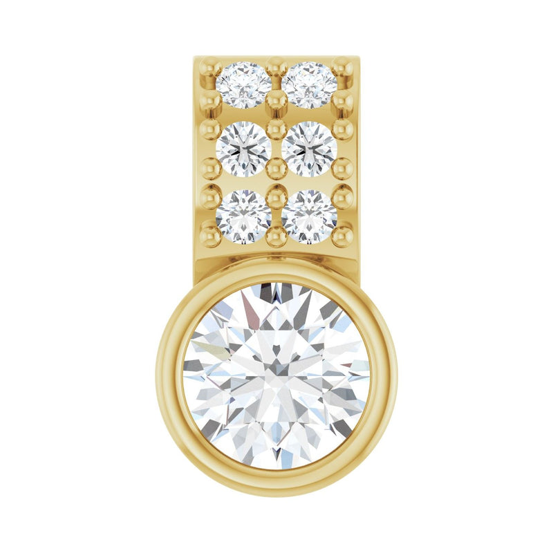 Accented Bezel-Set Pendant · 4.25–6.75 ct — 14K Yellow Gold