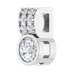 Accented Bezel-Set Pendant · 4.25–6.75 ct — 14K White Gold view 2