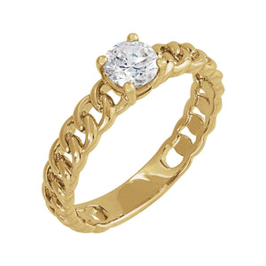 Lab-Grown Diamond Ring · 0.5 ct — 14K Yellow Gold