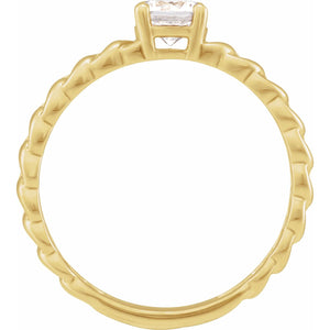 Lab-Grown Diamond Ring · 0.5 ct — 14K Yellow Gold view 3