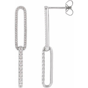 Lab-Grown Diamond Earrings · 0.5 ct — 14K White Gold