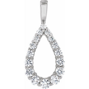 Lab-Grown Diamond Pendant · 2.43 ct — 14K White Gold