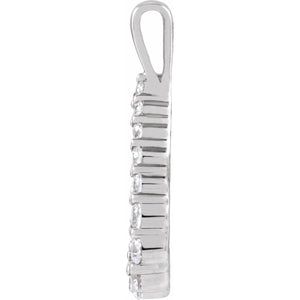 Lab-Grown Diamond Pendant · 2.43 ct — 14K White Gold view 2
