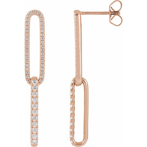 Lab-Grown Diamond Earrings · 0.5 ct — 14K Rose Gold