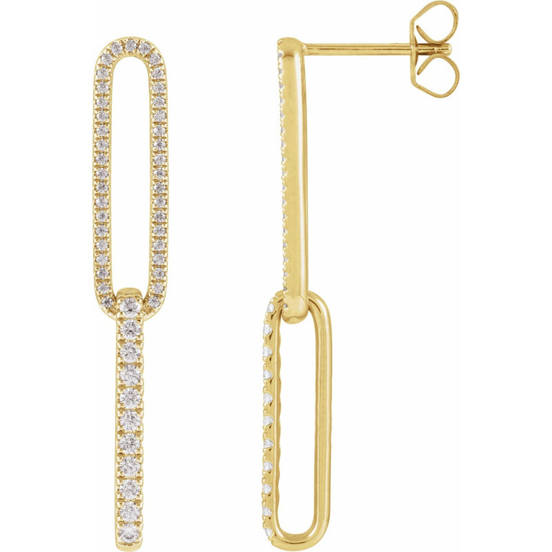 Lab-Grown Diamond Earrings · 0.5 ct — 14K Yellow Gold