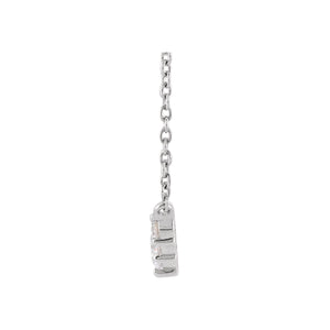 Lab-Grown Diamond Graduated Necklace · 3.53 ct — 14K White Gold view 2