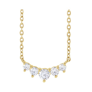 Lab-Grown Diamond Graduated Necklace · 3.53 ct — 14K Yellow Gold