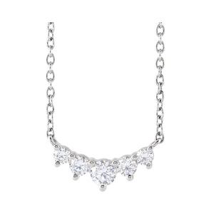 Lab-Grown Diamond Graduated Necklace · 3.53 ct — 14K White Gold