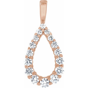 Lab-Grown Diamond Pendant · 2.43 ct — 14K Rose Gold