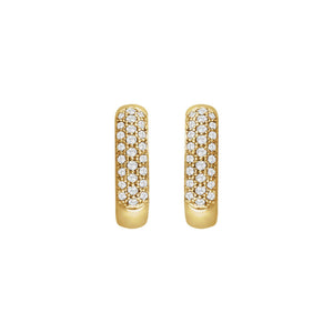 Pavé-Style Hoop Earrings · 0.33–0.88 ct — 14K Yellow Gold view 2