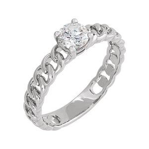 Lab-Grown Diamond Ring · 0.5 ct — 14K White Gold