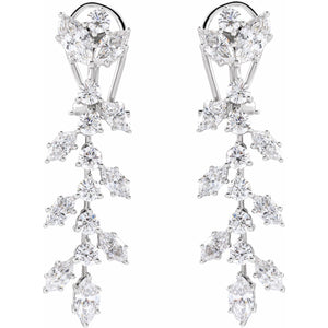 Lab-Grown Diamond Earrings · 4.25 ct — 14K White Gold view 2