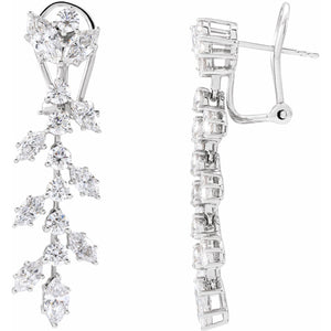 Lab-Grown Diamond Earrings · 4.25 ct — 14K White Gold