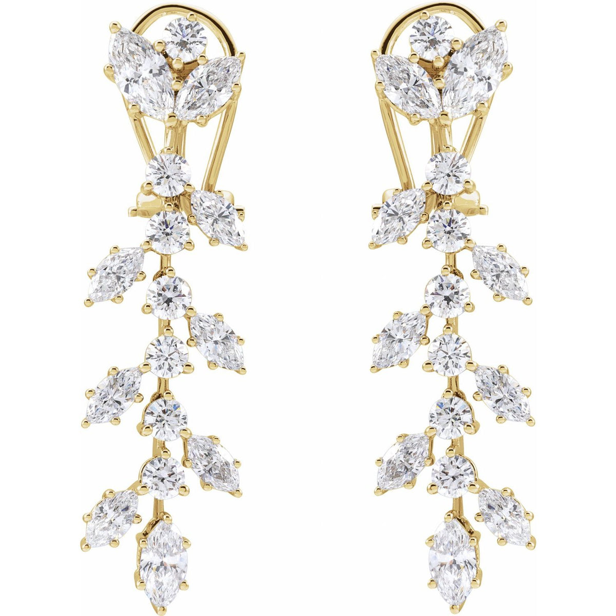 Lab-Grown Diamond Earrings · 4.25 ct — 14K Yellow Gold view 2