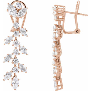 Lab-Grown Diamond Earrings · 4.25 ct — 14K Rose Gold