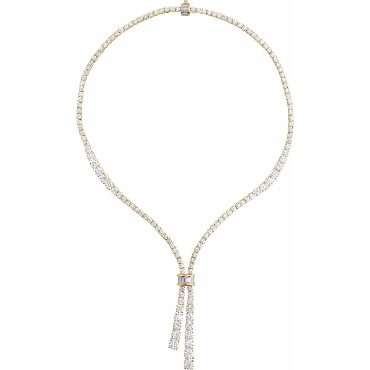 Lab-Grown Diamond Line Necklace · 32.2 ct — 14K Yellow Gold