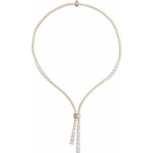 Lab-Grown Diamond Line Necklace · 32.2 ct — 14K Yellow Gold