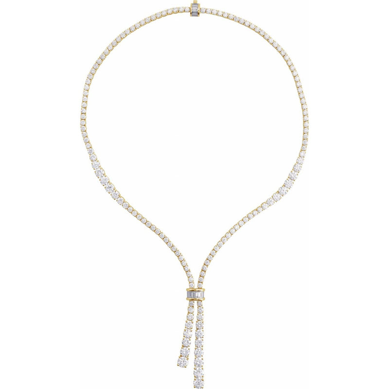 Lab-Grown Diamond Line Necklace · 32.2 ct — 14K Yellow Gold