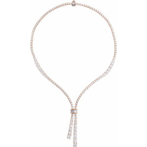 Lab-Grown Diamond Line Necklace · 32.2 ct — 14K Rose Gold