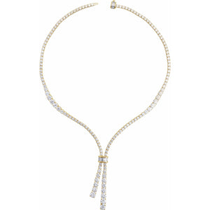 Lab-Grown Diamond Line Necklace · 32.2 ct — 14K Yellow Gold view 2
