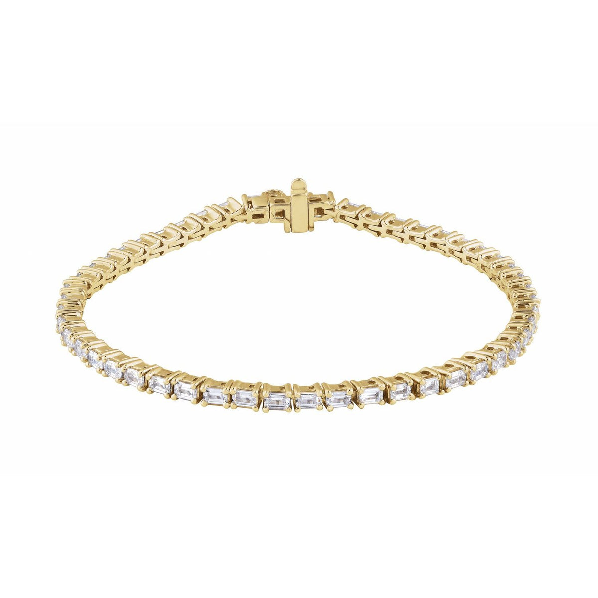 Lab-Grown Diamond Line Bracelet · 5 ct — 14K Yellow Gold