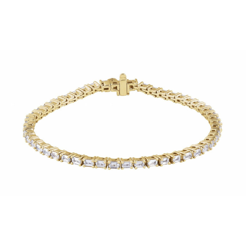Lab-Grown Diamond Line Bracelet · 5 ct — 14K Yellow Gold