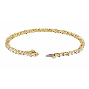 Lab-Grown Diamond Line Bracelet · 5 ct — 14K Yellow Gold view 2
