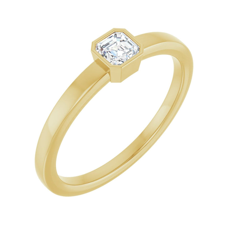 Bezel-Set Solitaire Ring · 0.25 ct — 14K Yellow Gold