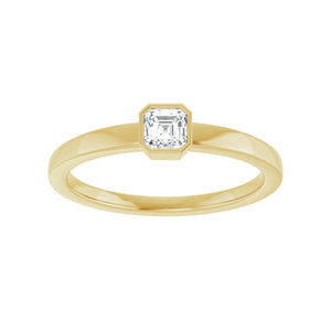 Bezel-Set Solitaire Ring · 0.25 ct — 14K Yellow Gold view 3