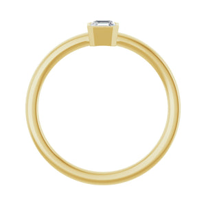 Bezel-Set Solitaire Ring · 0.25 ct — 14K Yellow Gold view 2
