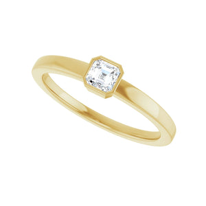 Bezel-Set Solitaire Ring · 0.25 ct — 14K Yellow Gold view 5