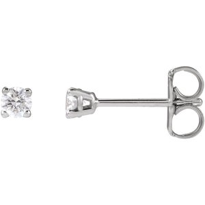 Round 4-Prong Lightweight Stud Earrings · 0.13–3 ct — 14K White Gold