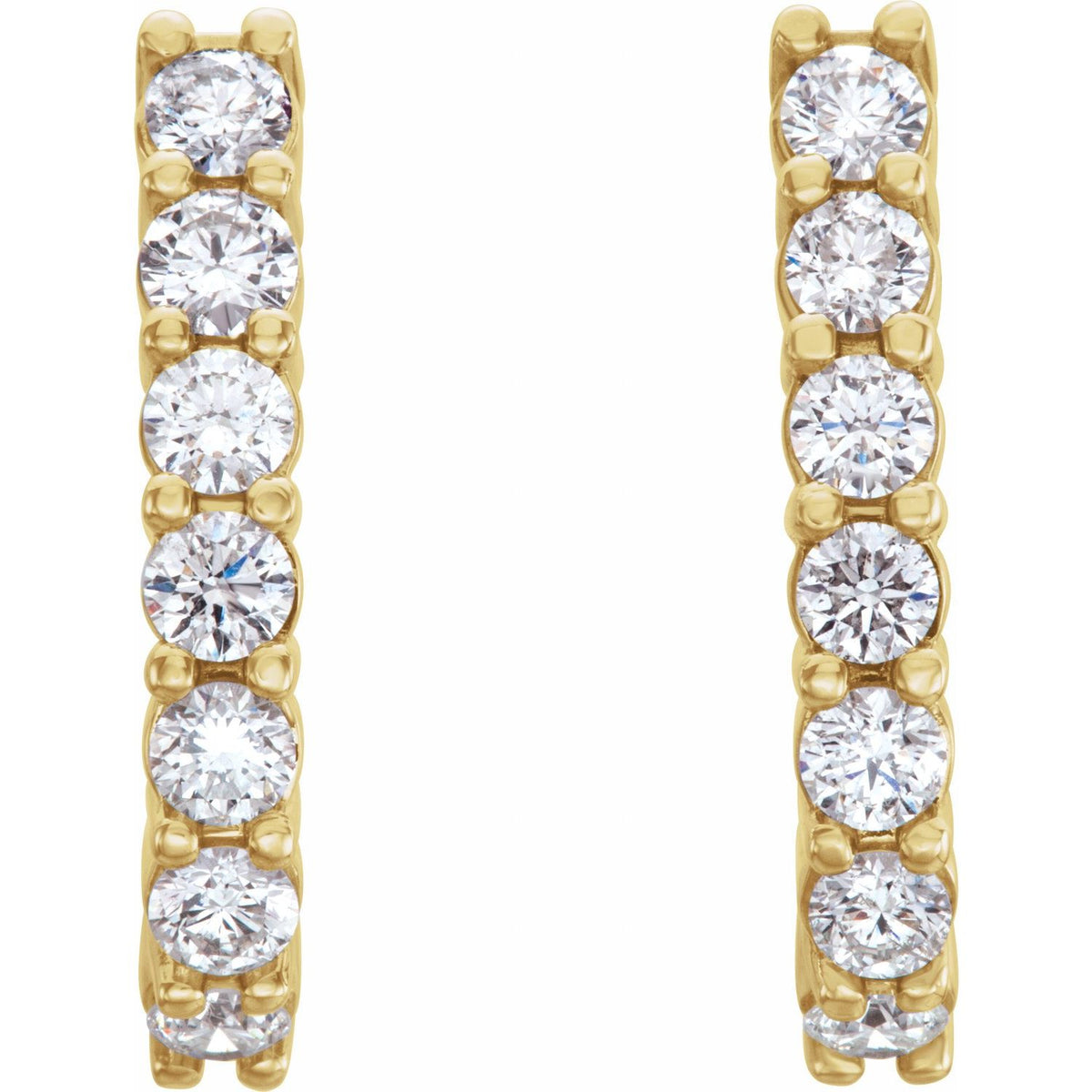 J-Hoop Earrings · 0.75–1.25 ct — 14K Yellow Gold view 2