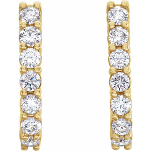 J-Hoop Earrings · 0.75–1.25 ct — 14K Yellow Gold view 2