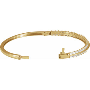 Lab-Grown Diamond Bangle Bracelet · 2.17 ct — 14K Yellow Gold view 2