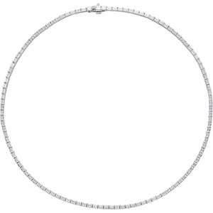 Lab-Grown Diamond Line Necklace · 16.85 ct — 14K Yellow Gold view 4