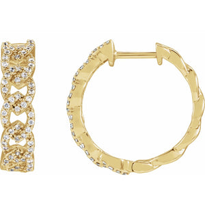 Lab-Grown Diamond Hoop Earrings · 0.5 ct — 14K Yellow Gold