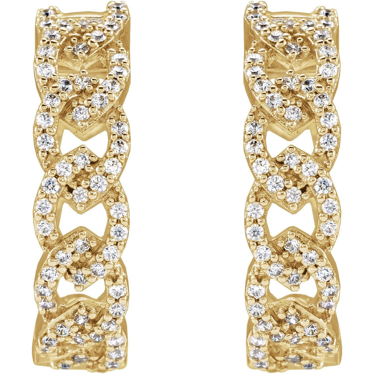 Lab-Grown Diamond Hoop Earrings · 0.5 ct — 14K Yellow Gold view 2