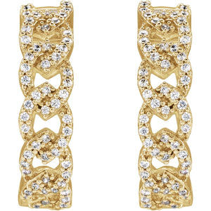 Lab-Grown Diamond Hoop Earrings · 0.5 ct — 14K Yellow Gold view 2