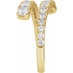 Lab-Grown Diamond Bypass Ring · 0.9 ct — 14K Yellow Gold view 3