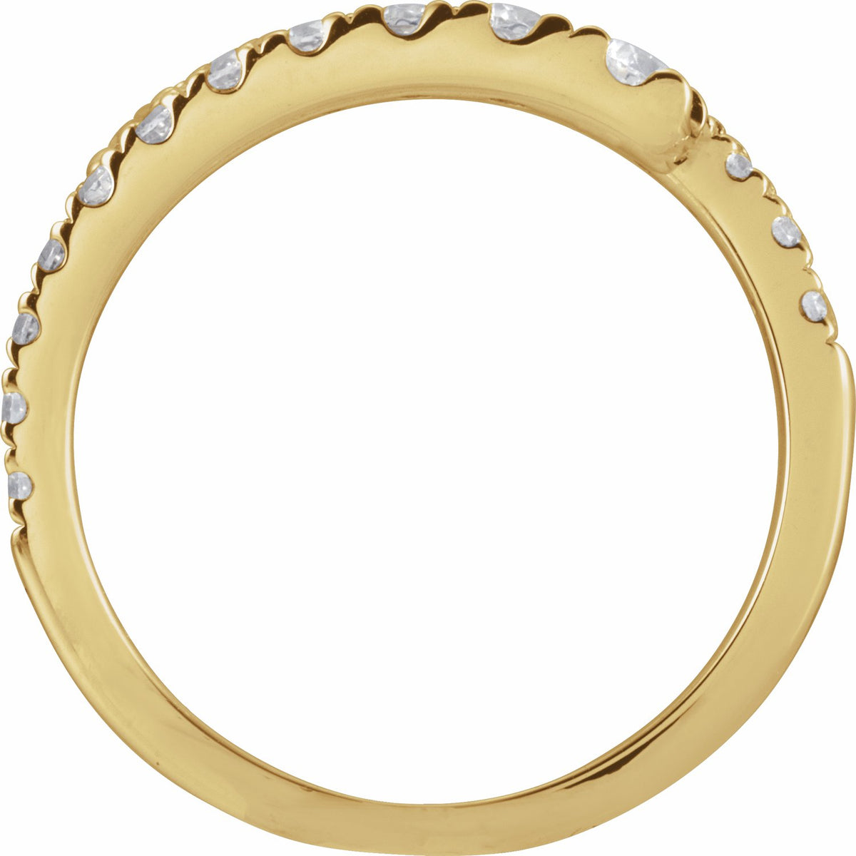 Lab-Grown Diamond Bypass Ring · 0.9 ct — 14K Yellow Gold view 2