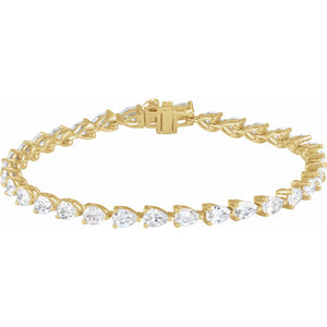 Lab-Grown Diamond Line Bracelet · 6.5 ct — 14K Yellow Gold