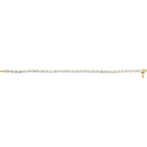 Lab-Grown Diamond Line Bracelet · 6.5 ct — 14K Yellow Gold view 3
