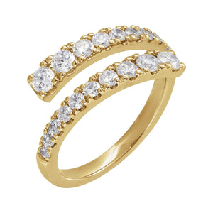 Lab-Grown Diamond Bypass Ring · 0.9 ct — 14K Yellow Gold