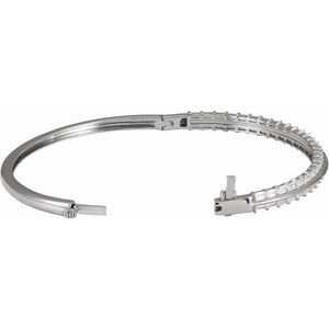 Lab-Grown Diamond Bangle Bracelet · 2.17 ct — 14K White Gold view 2