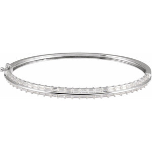 Lab-Grown Diamond Bangle Bracelet · 2.17 ct — 14K White Gold