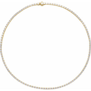 Lab-Grown Diamond Line Necklace · 16.85 ct — 14K Yellow Gold