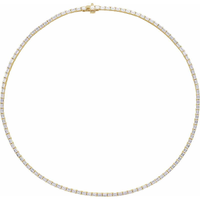 Lab-Grown Diamond Line Necklace · 16.85 ct — 14K Yellow Gold