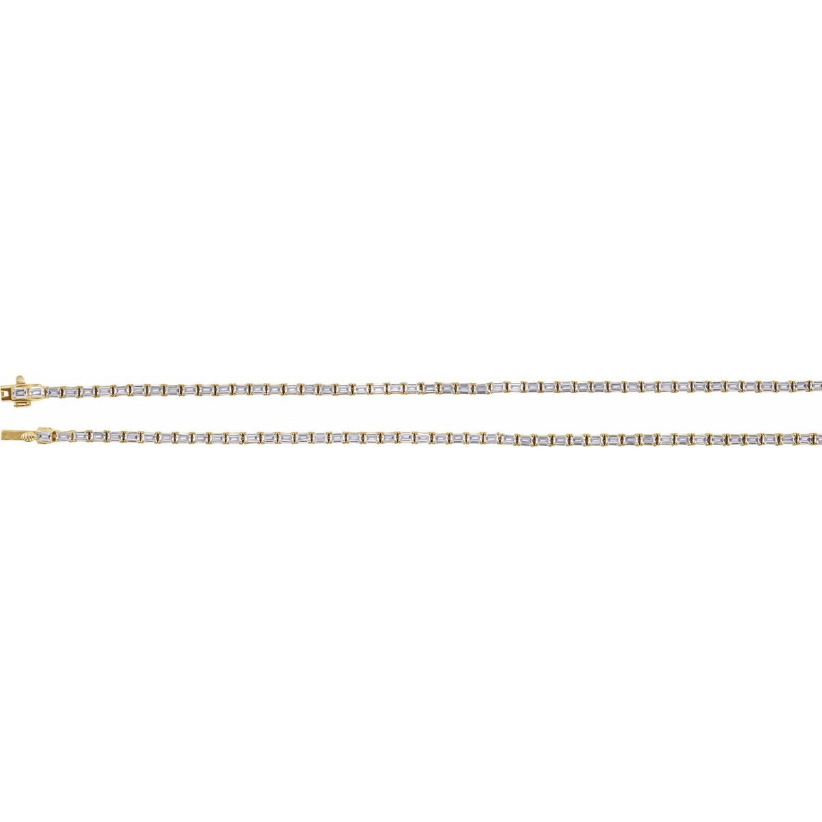 Lab-Grown Diamond Line Necklace · 16.85 ct — 14K Yellow Gold view 2