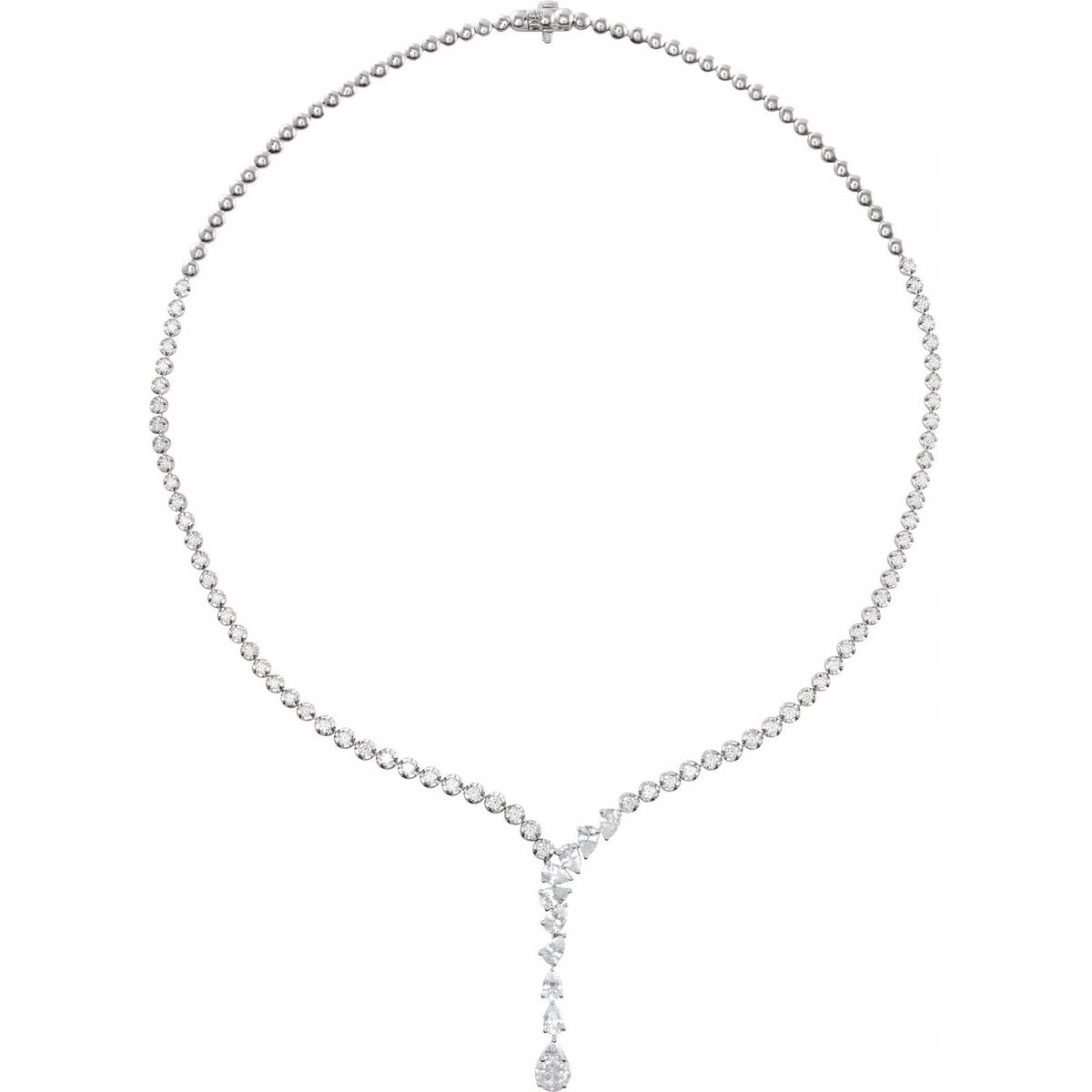 Lab-Grown Diamond Line Necklace · 14.1 ct — 14K White Gold